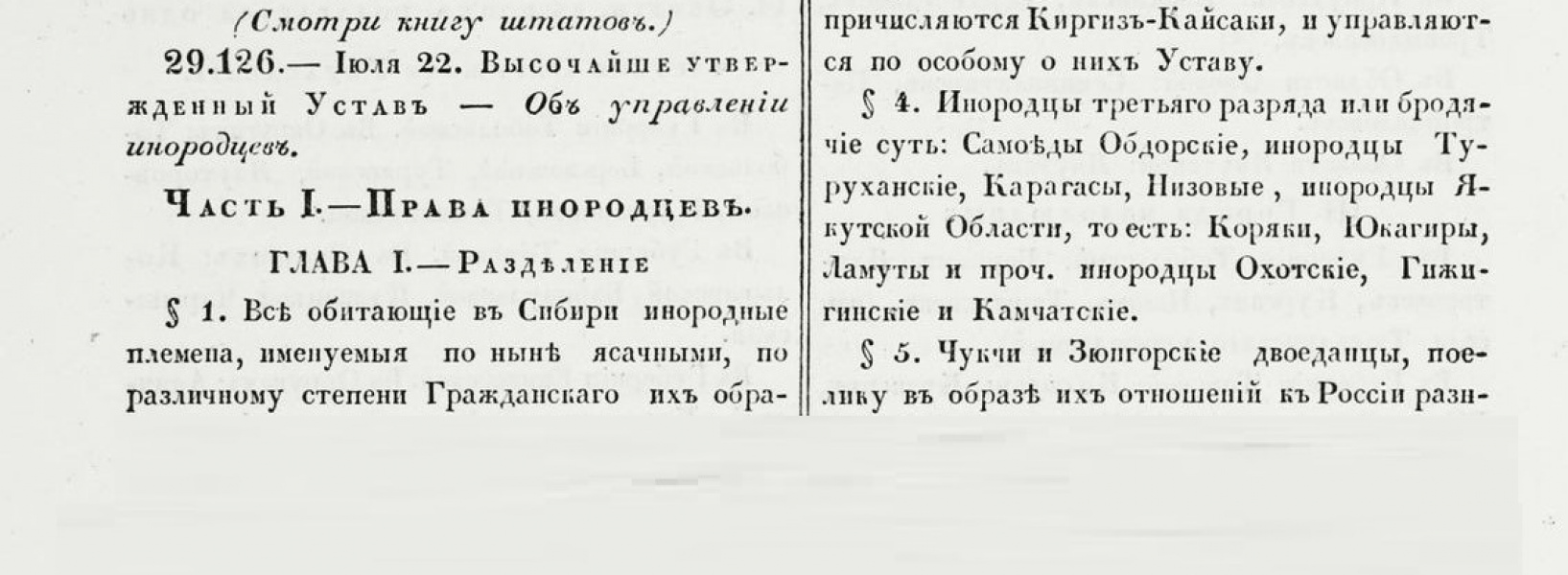 22 июля 1822 г.	200 лет со дня утверждения «Устава об управлении инородцев» М. М. Сперанского